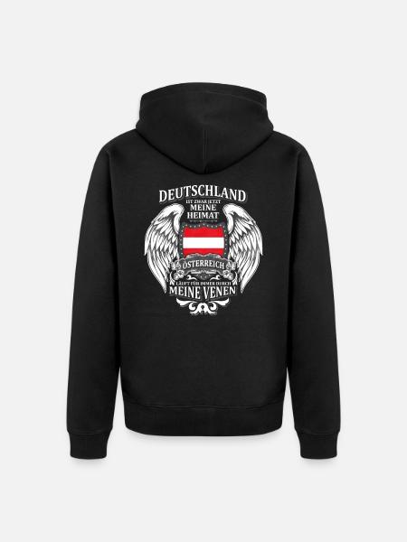 Österreich - Unisex Premium Bio Zip Hoodie - Schwarz