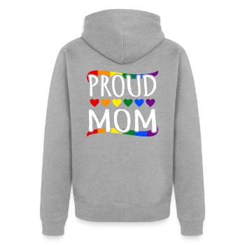 Lgbt - Veste à capuche bio Premium Unisexe - gris chiné - Dos - Nico (187cm)