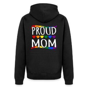 Lgbt - Veste à capuche bio Premium Unisexe - noir - Dos - Nico (187cm)