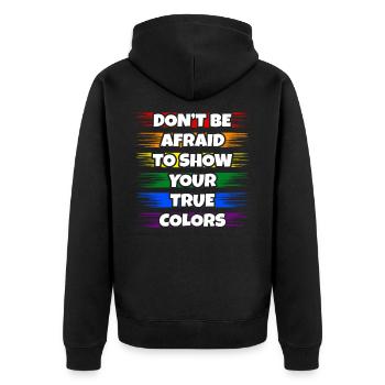Lgbt - Veste à capuche bio Premium Unisexe - noir - Dos - Nico (187cm)