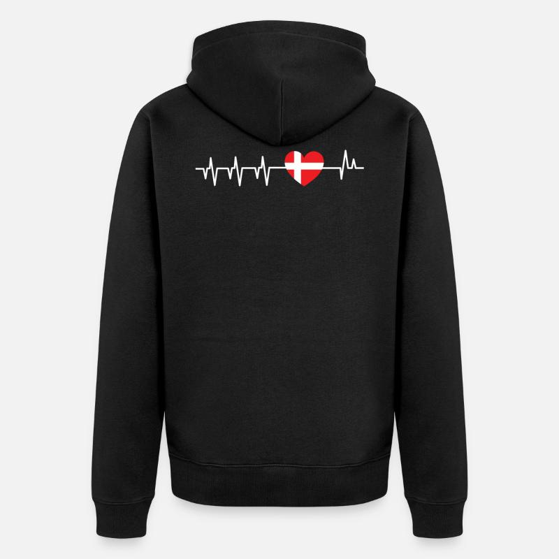 Danemark - Veste à capuche bio Premium Unisexe - noir