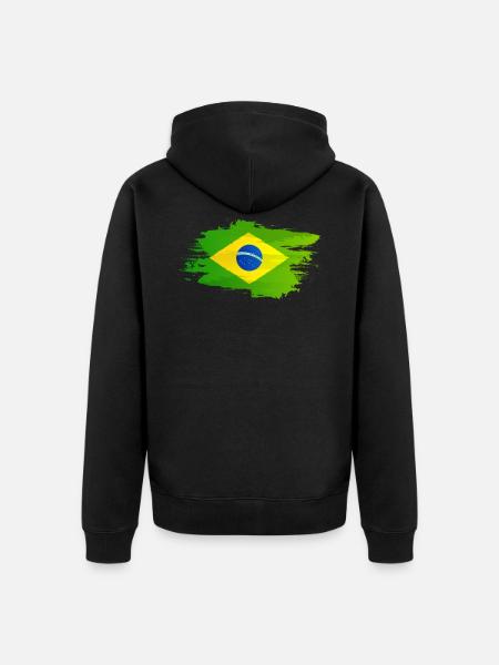 Brazil - Unisex Premium Organic Zip Hoodie - black