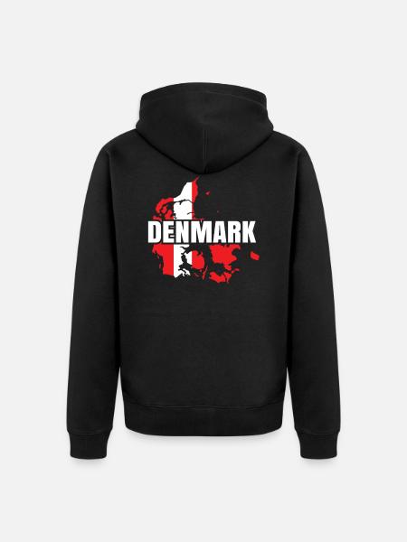 Denmark - Unisex Premium Organic Zip Hoodie - black