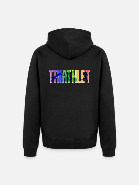 Lgbt Triathlet - Unisex Premium Bio Zip Hoodie - Schwarz