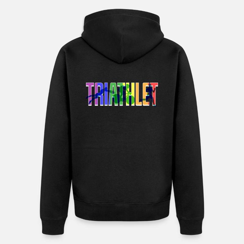 Triathlète Lgbt - Veste à capuche bio Premium Unisexe - noir