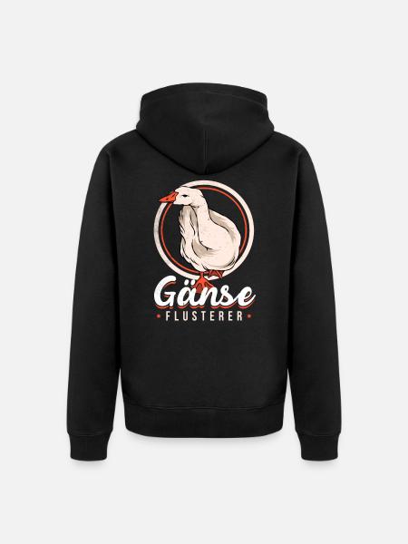 Gans - Unisex Premium Bio Zip Hoodie - Schwarz