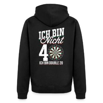 40th birthday - Unisex Premium Organic Zip Hoodie - black - Back - Nico (187cm)