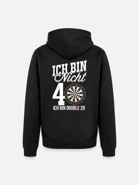 40th birthday - Unisex Premium Organic Zip Hoodie - black