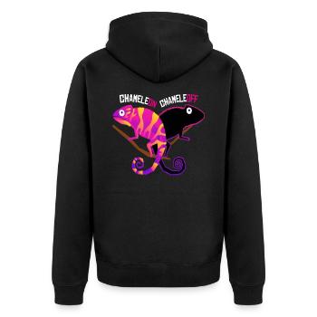 Caméléon Chameleoff Reptil lézard - Veste à capuche bio Premium Unisexe - noir - Dos - Nico (187cm)