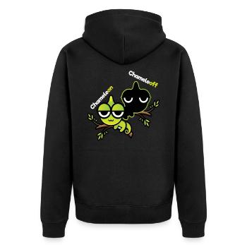 Caméléon Chameleoff Reptil lézard - Veste à capuche bio Premium Unisexe - noir - Dos - Nico (187cm)