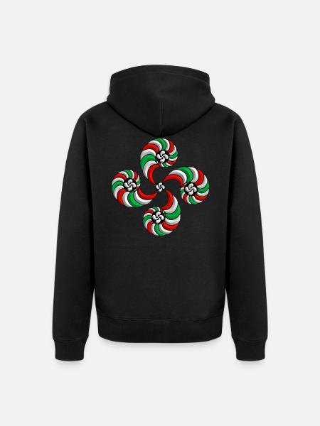 Lauburu Basque cross - Unisex Premium Organic Zip Hoodie - black