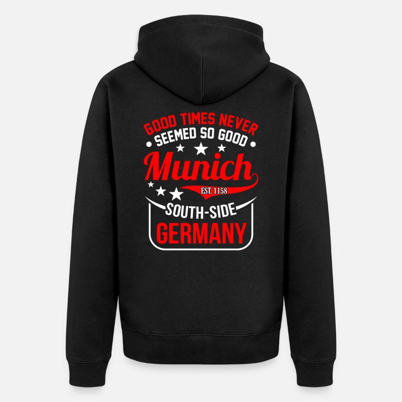 Munich - Veste à capuche bio Premium Unisexe - noir