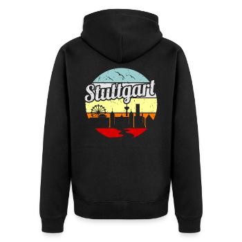 Stuttgart - Veste à capuche bio Premium Unisexe - noir - Dos - Nico (187cm)