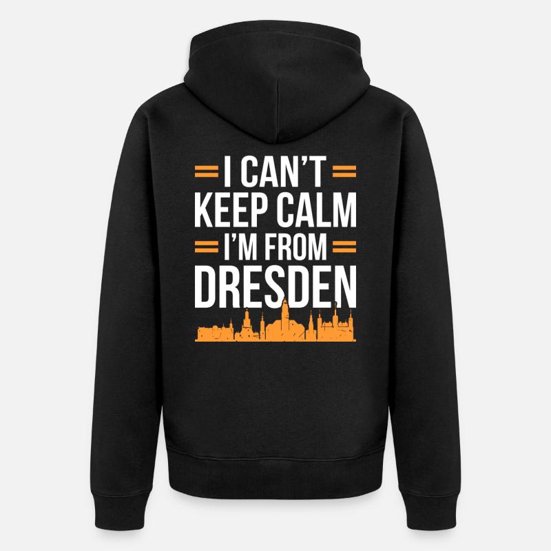 Dresden - Unisex Premium Bio Zip Hoodie - Schwarz