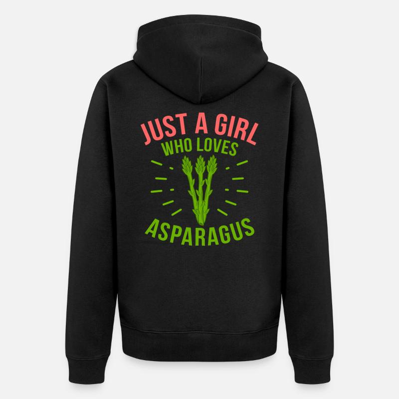 Spargel - Unisex Premium Bio Zip Hoodie - Schwarz