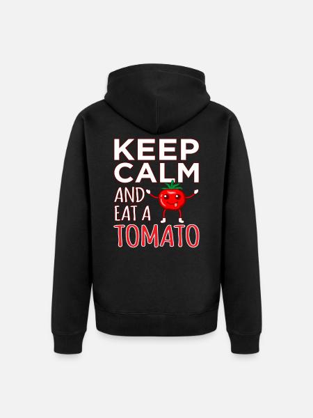 Tomato - Unisex Premium Organic Zip Hoodie - black