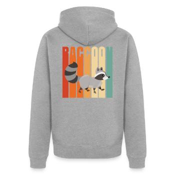 Raton laveur - Veste à capuche bio Premium Unisexe - gris chiné - Dos - Nico (187cm)