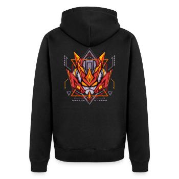 Anime - Unisex Premium Organic Zip Hoodie - black - Back - Nico (187cm)