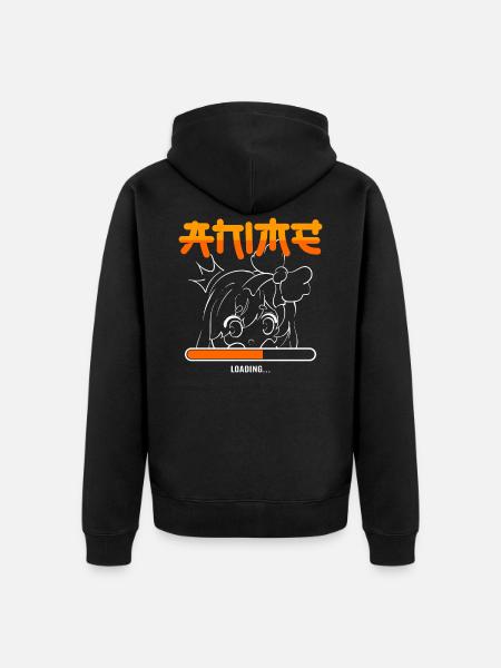 Anime - Premium økologisk unisex-hettejakke - svart