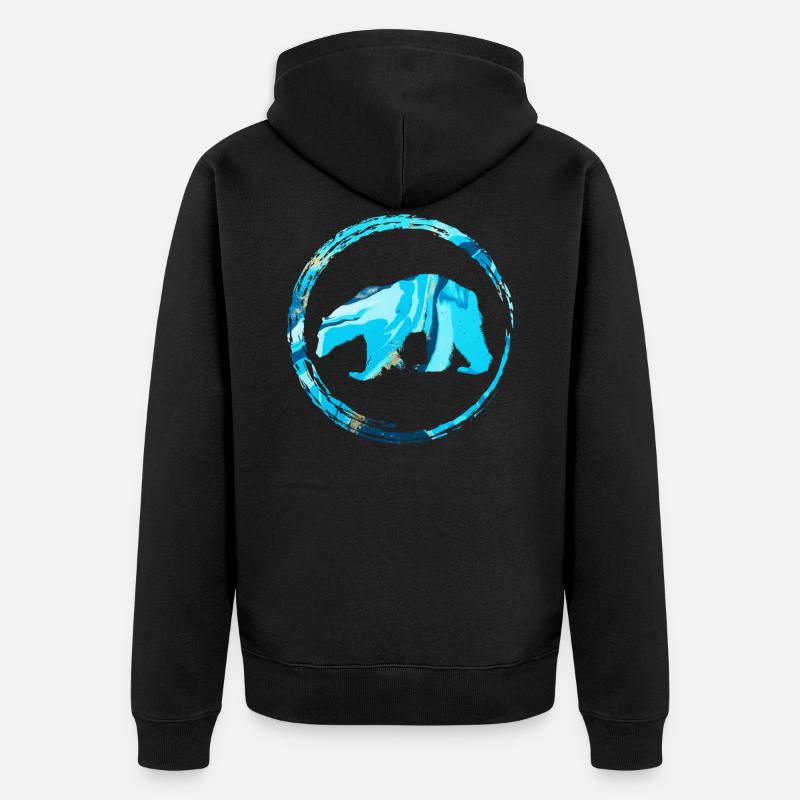 Ours polaire - Veste à capuche bio Premium Unisexe - noir