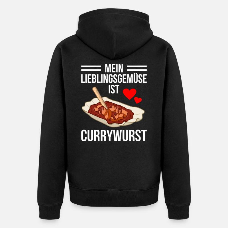 Currywurst - Unisex Premium Bio Zip Hoodie - Schwarz