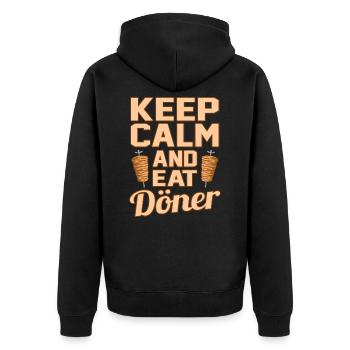 Döner - Veste à capuche bio Premium Unisexe - noir - Dos - Nico (187cm)