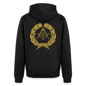 Franc-maçonnerie franc-maçonnerie Winkelzirkel - Veste à capuche bio Premium Unisexe - noir - Dos - Nico (187cm)