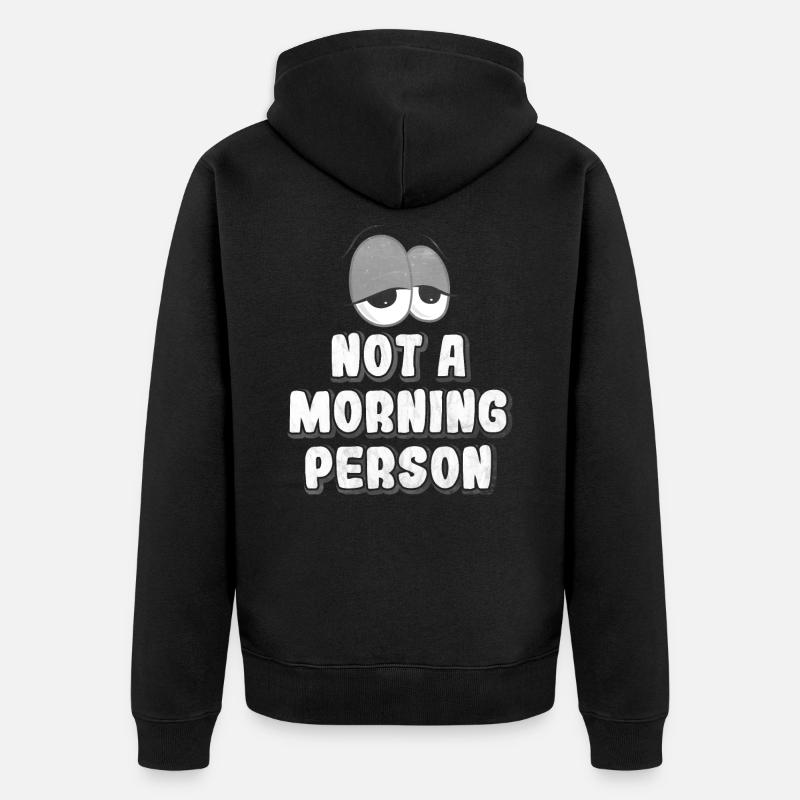 Lustiger Spruch - Unisex Premium Bio Zip Hoodie - Schwarz