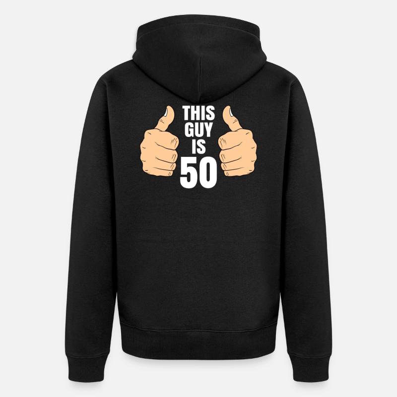 50e anniversaire - Veste à capuche bio Premium Unisexe - noir