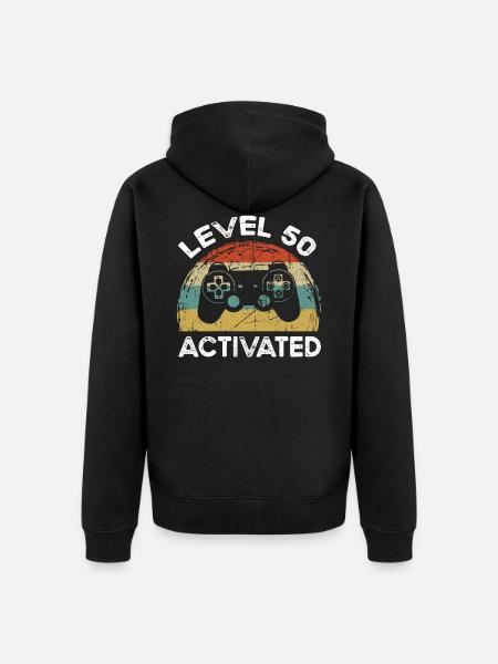 50th birthday - Unisex Premium Organic Zip Hoodie - black