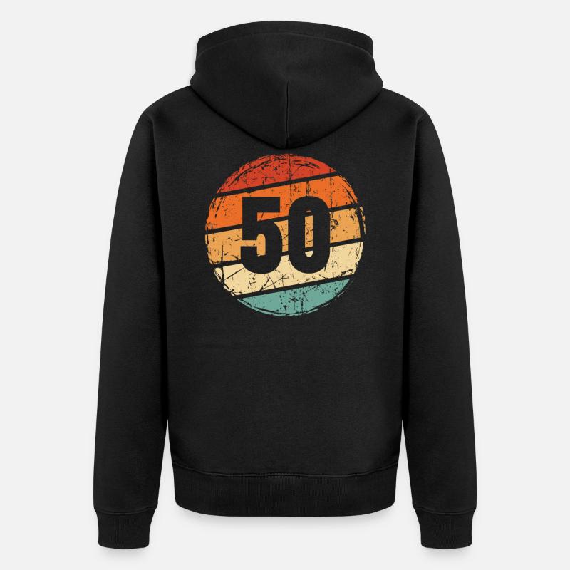 50e anniversaire - Veste à capuche bio Premium Unisexe - noir