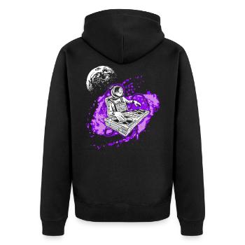 Techno Astronaute Musique Raver - Veste à capuche bio Premium Unisexe - noir - Dos - Nico (187cm)