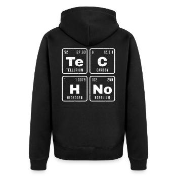 Techno Musique Raver - Veste à capuche bio Premium Unisexe - noir - Dos - Nico (187cm)