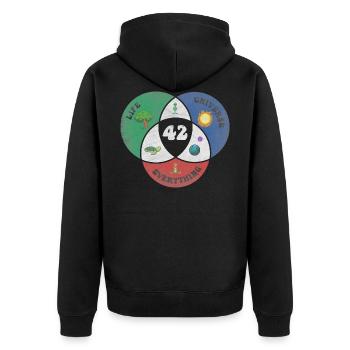 42 est la réponse à la vie, l'univers et le reste - Veste à capuche bio Premium Unisexe - noir - Dos - Nico (187cm)