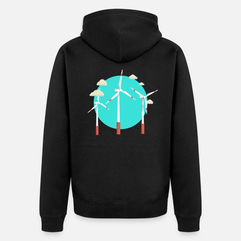 Éolien éolien - Veste à capuche bio Premium Unisexe - noir