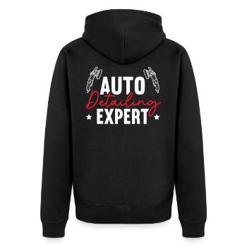 Traitement des voitures Expert Polisseur de voiture - Veste à capuche bio Premium Unisexe - noir - Dos - Nico (187cm)