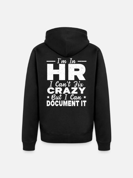 Ich Bin In Der Personalabteilung HR Manager - Premium økologisk unisex-hættejakke - sort