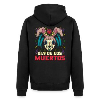 Dia De Los Muertos Crâne Sugar Lapin - Veste à capuche bio Premium Unisexe - noir - Dos - Nico (187cm)