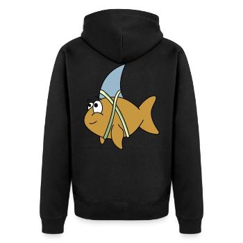 Poissons à ailerons de requin - Veste à capuche bio Premium Unisexe - noir - Dos - Nico (187cm)