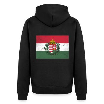 Hongrie - Veste à capuche bio Premium Unisexe - noir - Dos - Nico (187cm)