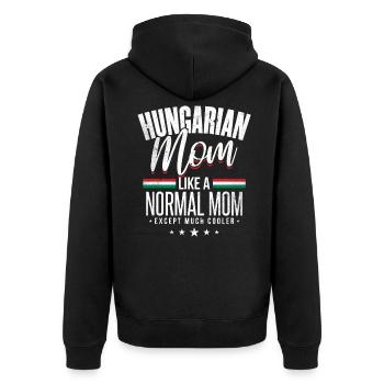 Hongrie Maman Maman - Veste à capuche bio Premium Unisexe - noir - Dos - Nico (187cm)
