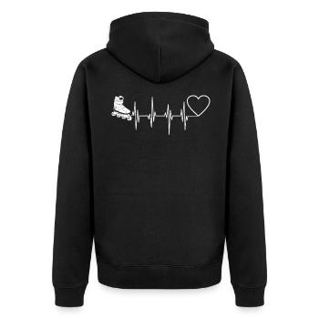 Inline skating - Unisex Premium Organic Zip Hoodie - black - Back - Nico (187cm)
