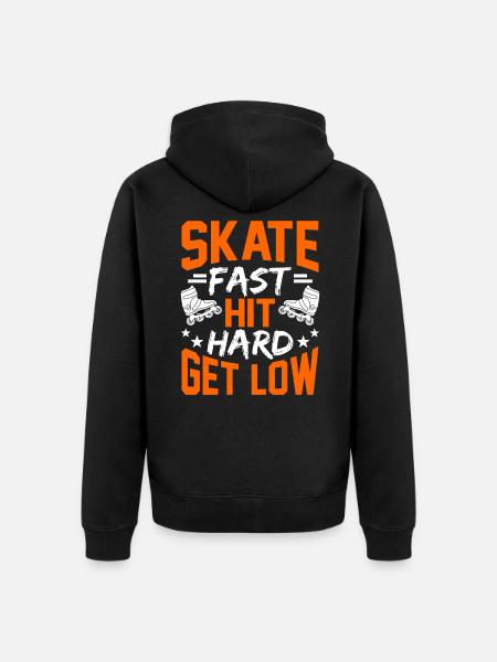 Inline skating - Unisex Premium Organic Zip Hoodie - black
