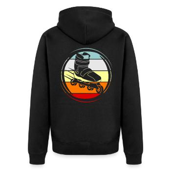 Inline skating - Unisex Premium Organic Zip Hoodie - black - Back - Nico (187cm)