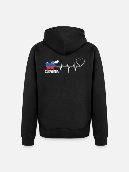Slovenia - Unisex Premium Organic Zip Hoodie - black