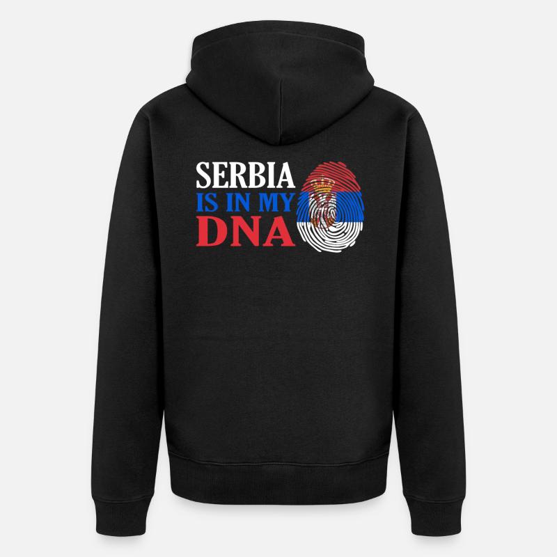 Serbie - Veste à capuche bio Premium Unisexe - noir