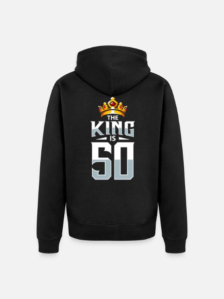 50th birthday - Unisex Premium Organic Zip Hoodie - black