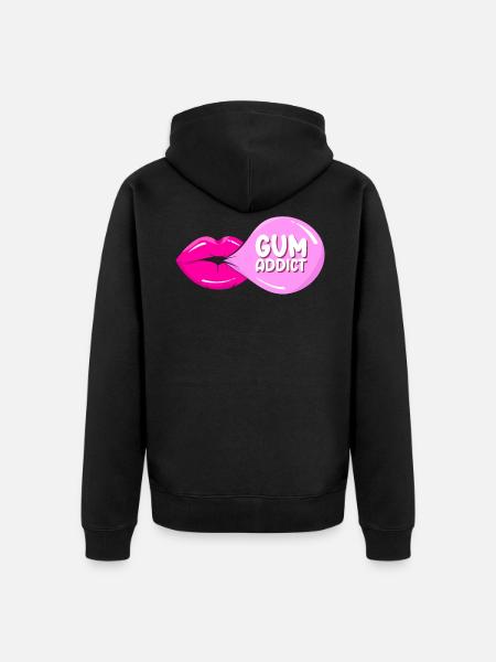 Kaugummi - Unisex Premium Bio Zip Hoodie - Schwarz
