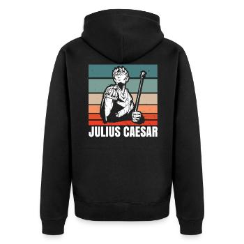 Julius Caesar Rome Italy Roman Empire - Unisex Premium Organic Zip Hoodie - black - Back - Nico (187cm)