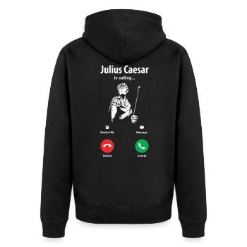 Julius Caesar Rome Italy Roman Empire - Unisex Premium Organic Zip Hoodie - black - Back - Nico (187cm)